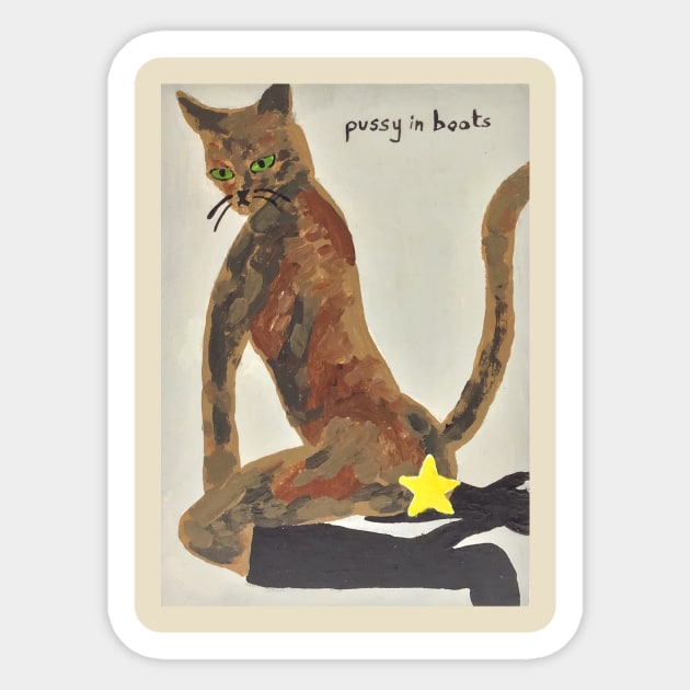 Pussy In Boots Sticker by WorldAroundEwe